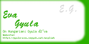 eva gyula business card